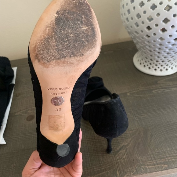 Dolce and gabbana black peep toe pumps - Picture 3 of 4